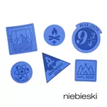 Naszywki Plakietki Skórzane na zamówienie - kolor niebieski