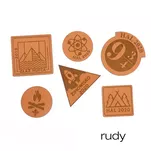 Naszywki Plakietki Skórzane na zamówienie - kolor rudy