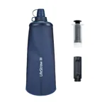 LIFESTRAW Peak Flex Bottle 1000 ml - mountain blue - składana butelka na wodę z filtrem