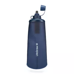 LIFESTRAW Peak Flex Bottle 1000 ml - mountain blue - składana butelka na wodę z filtrem
