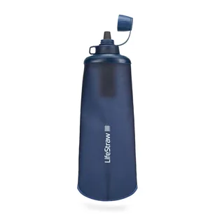 LIFESTRAW Peak Flex Bottle 1000 ml - mountain blue - składana butelka na wodę z filtrem