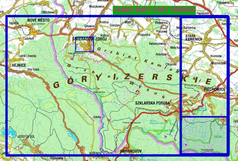 Wodoodporna Mapa Turystyczno Rowerowa Gory Izerskie Sklep Wgl Pl