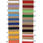 Wzornik kolorów tasiemek - Chusta harcerska z lamówką i tasiemką - różne kolory