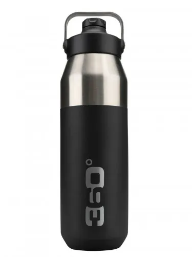 360 DEGREES Vacuum Insulated Stainless 1000 ml - Black - izolowane butelka na wodę / napoje 1000 ml 