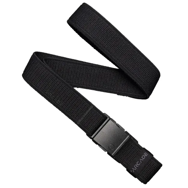 Pasek do spodni Arcade Belt Atlas Slim - z elastycznej taśmy z płaską klamrą z tworzywa - kolor: Black