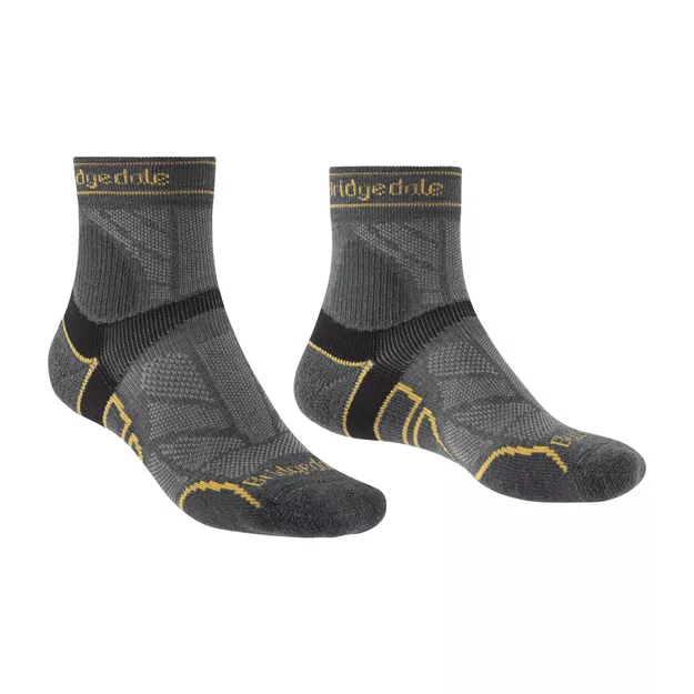 BRIDGEDALE Trail Run Ultra Light T2 Merino Sport - 3/4 Crew - gunmetal - męskie skarpety biegowe