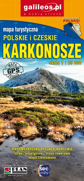 GALILEOS Mapa turystyczna - Karkonosze Polskie i Czeskie