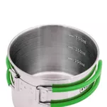 ROCKLAND Stalowy 600 ml - Kubek turystyczny ze składanymi rączkami - 3