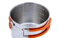 Kubek Rockland stalowy ze składanymi rączkami 600 ml - Stainless steel mug miarka