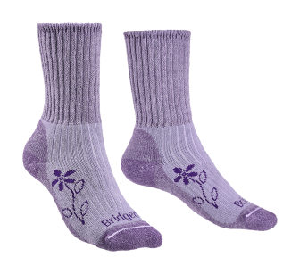 BRIDGEDALE Hike Midweight - Merino Comfort - Trekker- Boot Height - Violet - Skarpety damskie trekkingowe