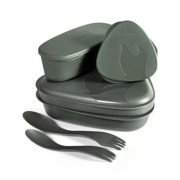 LIGHT MY FIRE LunchKit 2.0 - Sandygreen - Menażka plastikowa zestaw z bio plastiku