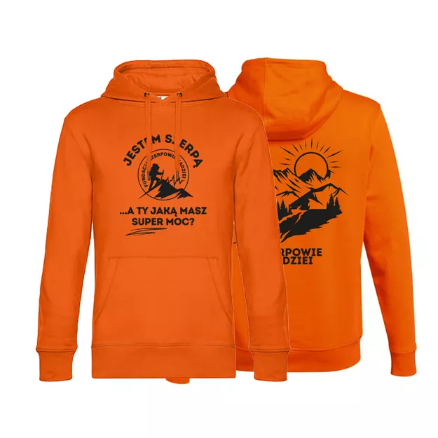 FUNDACJA SZERPOWIE NADZIEI Pomarańczowa bluza - Jestem szerpą... a Ty jaką masz super moc?