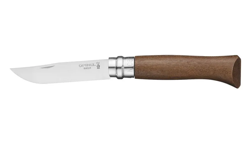 OPINEL Inox Lux Walnut No.08 - rozkładany nóż ze stali nierdzewnej 