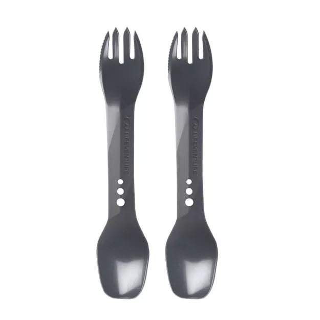 LIFEVENTURE Ellipse SPORK - Graphite - niezbędnik turystyczny 2-pack