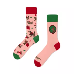 MANY MORNINGS - Winter Woofs - bawełniane kolorowe skarpetki świąteczne