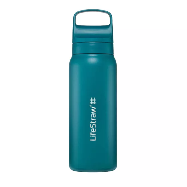 LIFESTRAW Go 2.0 - Butelka ze stali nierdzewnej z filtrem - 530 ml - Laguna Teal