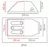 COLEMAN Cortes 3 - Namiot turystyczny 3-osobowy - 3