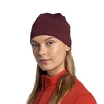 BUFF Lightweight Merino Beanie - Solid Garnet - cienka sportowa czapka merynosowa - 3