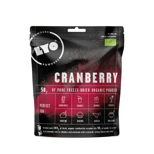 LYOFOOD Lyo Powders EKO Cranberry - liofilizowana żurawina proszek 50g