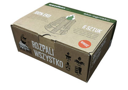 WOODSON Eko-ognisko - naturalna rozpałka - 6 szt. - box