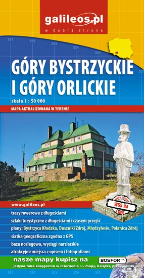 Mapa Góry Bystrzyckie i Góry Orlickie