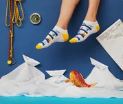 Skarpetki kolorowe stopki Spox Sox Marina - ładny minimalistyczny wór