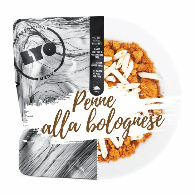 Lyo food Penne a'la bolognese Makaron jedzenie liofilizowane