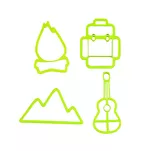 Zestaw foremek do ciastek i pierników / wykrawacze turystyczne harcerskie - gitara / góry / plecak / ognisko - 2