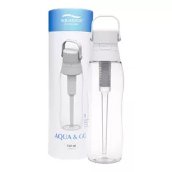 AQUALOGIS Butelka filtrująca Aqua&Go Tritan z filtrem - 750 ml - biała