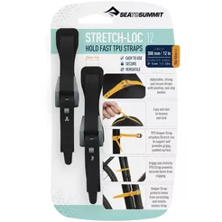 SEA TO SUMMIT Stretch-Loc 12 Black - pasy mocujące troki 12 mm x 300 mm - czarne