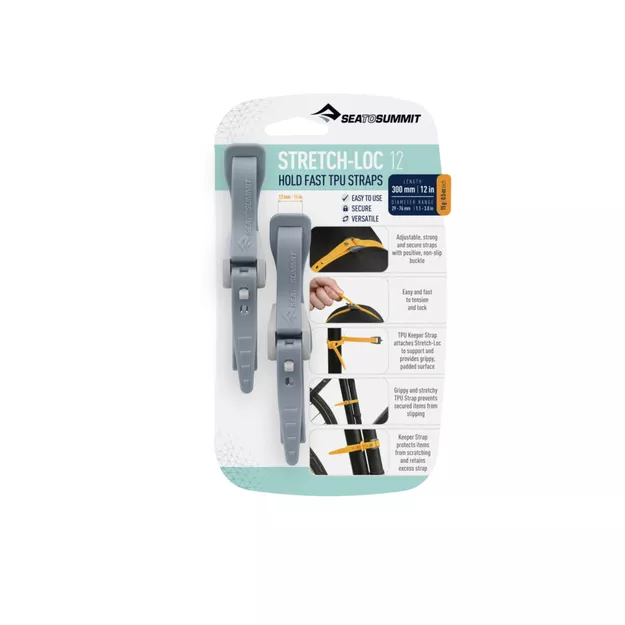 Sea to summit Stretch-Loc 12 Dusk - pasy mocujące troki 12 mm x 300 mm - szare