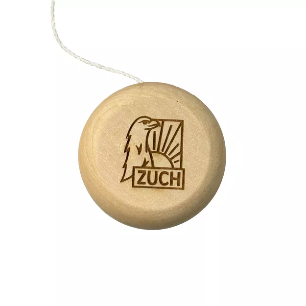 Drewniane jojo ze znaczkiem zucha