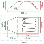 COLEMAN Darwin Summer 3 Plus - Namiot trzyosobowy z przedsionkiem - 5