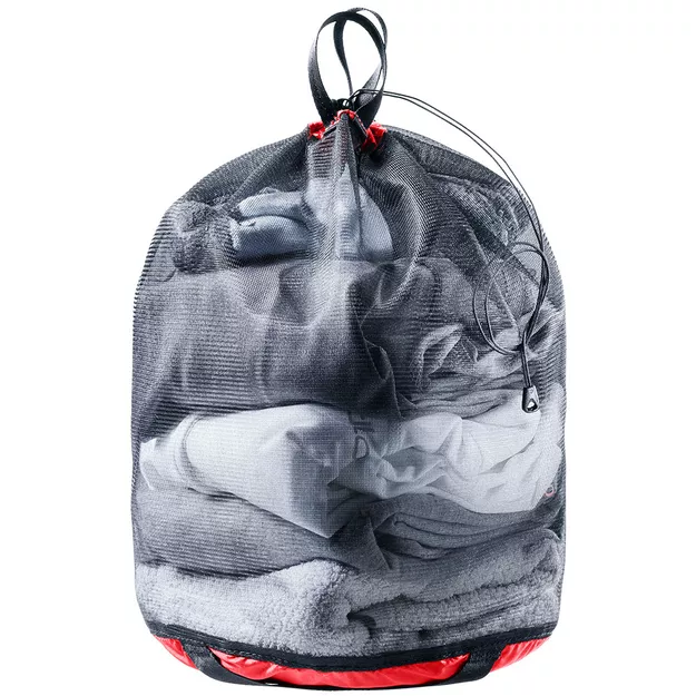 DEUTER Mesh Sack 5 - cherry/black - pokrowiec z siatki na odzież