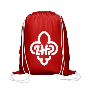 Plecak harcerski z logo ZHP - czerwony - Plecak workowy worek