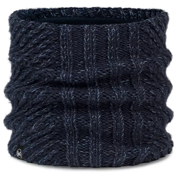 BUFF Bandana Knitted & Fleece Neckwarmer Akna - ciepły komin - Night Blue