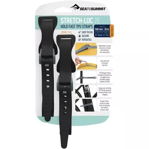 SEA TO SUMMIT Stretch-Loc 20 Black - pasy mocujące troki 20 mm x 500 mm - czarne