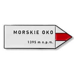 Pin metalowy turystyczny TATRY - strzałka Morskie Oko - PINSTORY