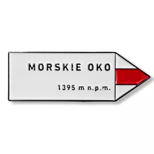 Pin metalowy turystyczny TATRY - strzałka Morskie Oko - PINSTORY