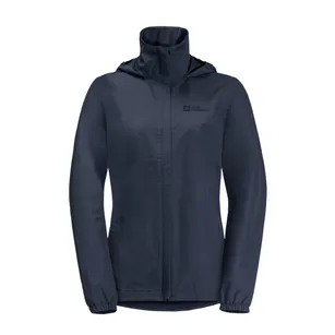 JACK WOLFSKIN Stormy Point Jacket - night blue - damska kurtka przeciwdeszczowa