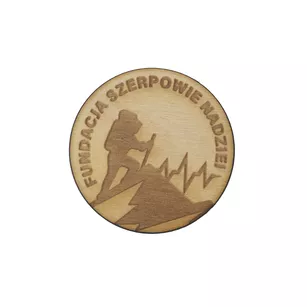 FUNDACJA SZERPOWIE NADZIEI Drewniany magnes z logo