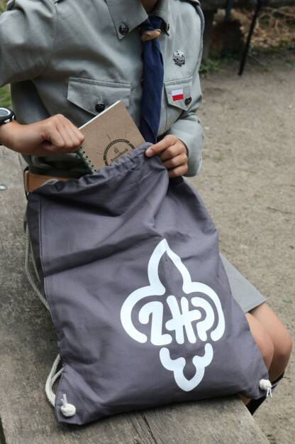 Plecak workowy worek z logo ZHP - grafitowy