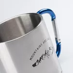 HI-TEC Kubek stalowy z karabinkiem - Mountains are calling - niebieski - 3