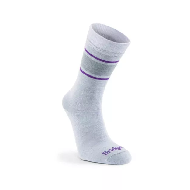 BRIDGEDALE Everyday Ultra Lt Merino E Lady - grey/purple - lekkie skarpety damskie