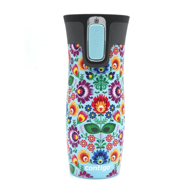 CONTIGO West Loop 2.0 Folklor Ice Aqua - oryginalny kubek termiczny