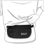 JACK WOLFSKIN Document Belt black RFID - Saszetka na pas pod ubranie - 5