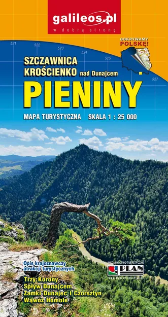 Mapa turystyczno-rowerowa Pieniny