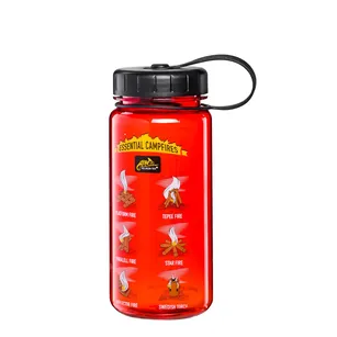 HELIKON Tritan Bottle Wide Mouth 550 ml czerwona Campfires - Butelka bidon z szeroką nakrętką