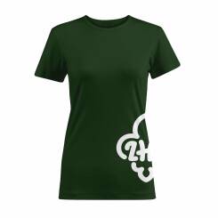 Koszulka z logo ZHP na boku - damska - zielona ciemna