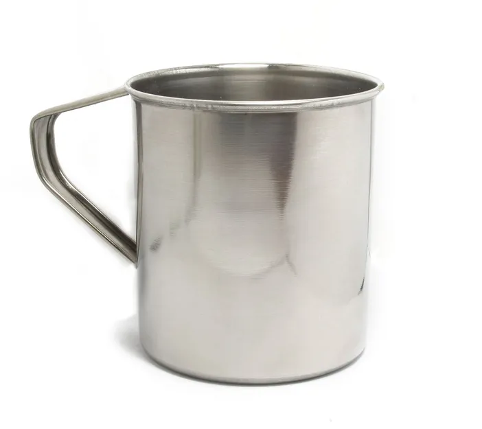 Kubek metalowy / stalowy na obóz / biwak - 430 ml - turystyczny i harcerski